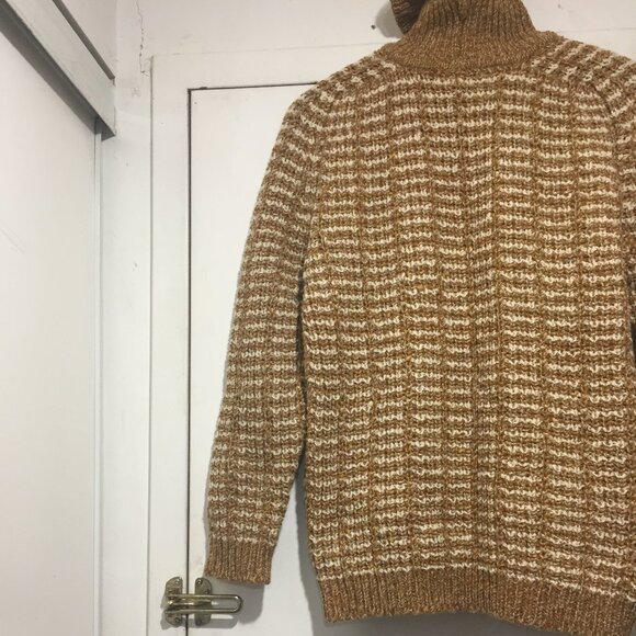 VINTAGE GAELTARRA ARAN KNIT WOOL TURTLENECK SWEATERS SIZE L - Picture 12 of 13